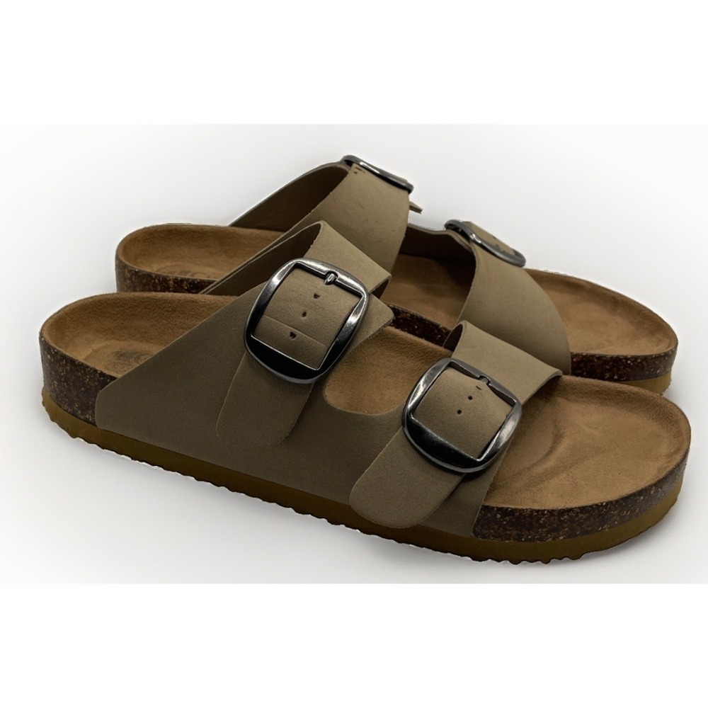 Cliffs By White Mountain Beige Haven Two Strap Cork Footbed Women's 9.5 M